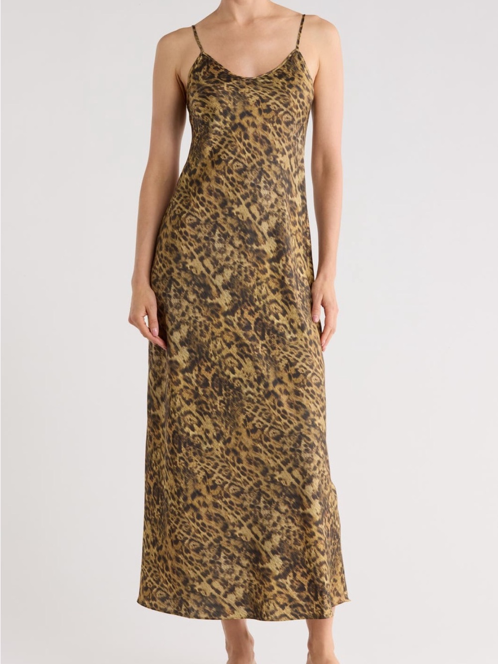 All Saints Leopard Slip Dress
